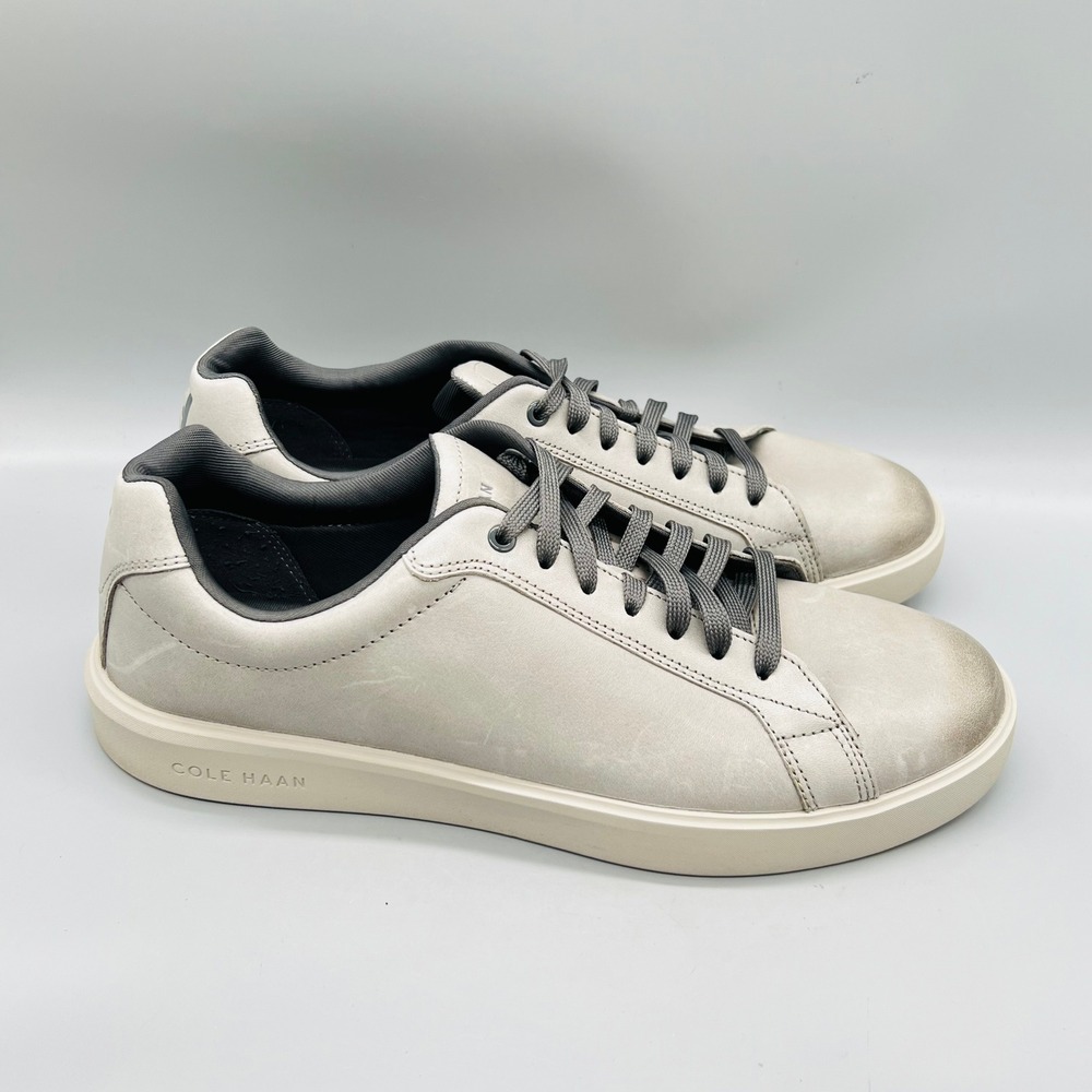 Cole Haan Sneaker Mens 10.5 Grey Leather Low Top GrandPro Rally Court Trainer
